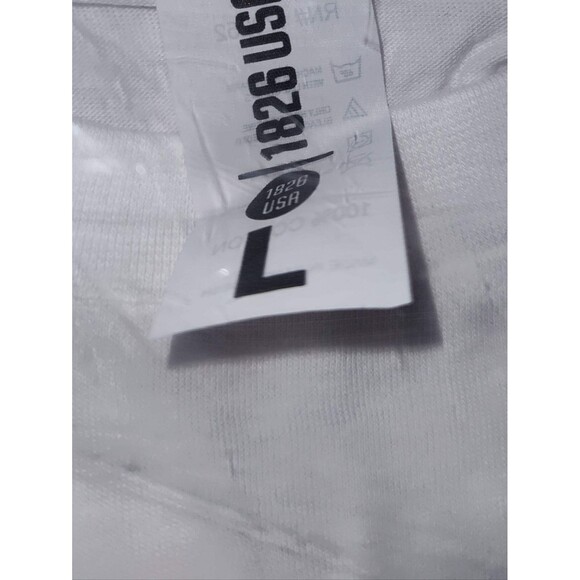 Anchored T-shirt Women's Large White Faith-based Sunflowers and Anchor - Picture 3 of 3